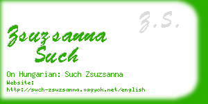 zsuzsanna such business card